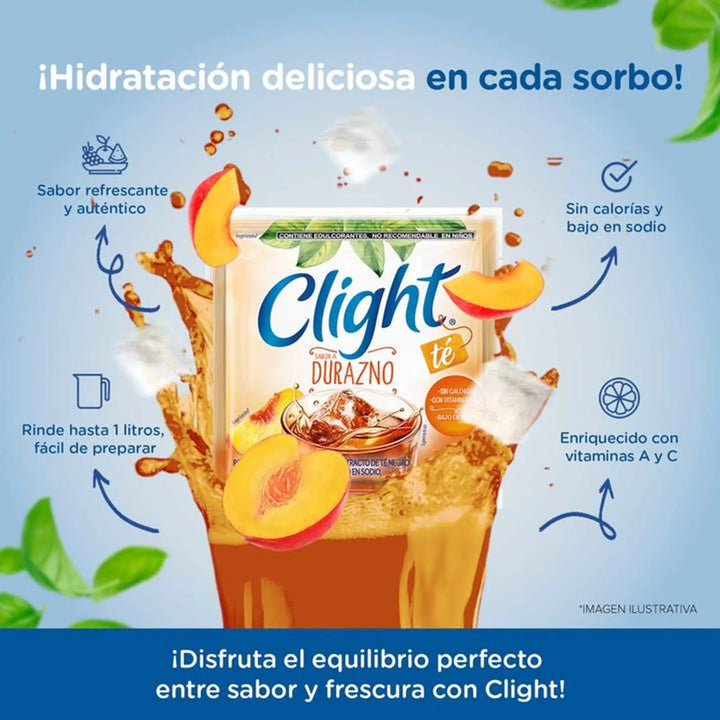 Clight Peach-Flavored Iced Tea Powder Drink Mix – 0.25 oz