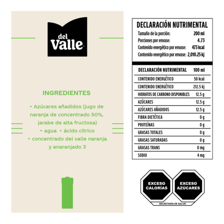Del Valle 100% Orange Fruit Juice 32 oz