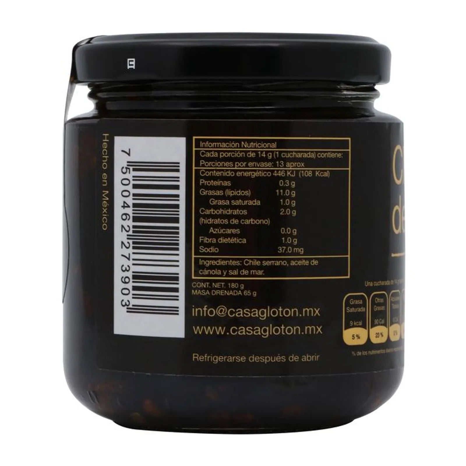 Casa Gloton Serrano Pepper Rinds in Oil Jar 6 oz Secondary image