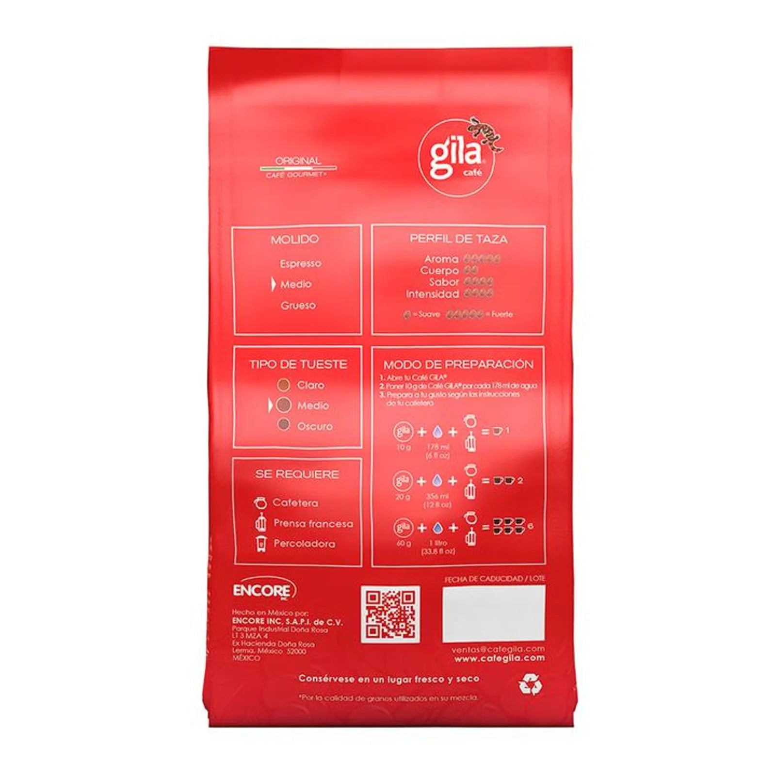 Gila Original Gourmet Medium Roast and Ground Coffee 12 oz