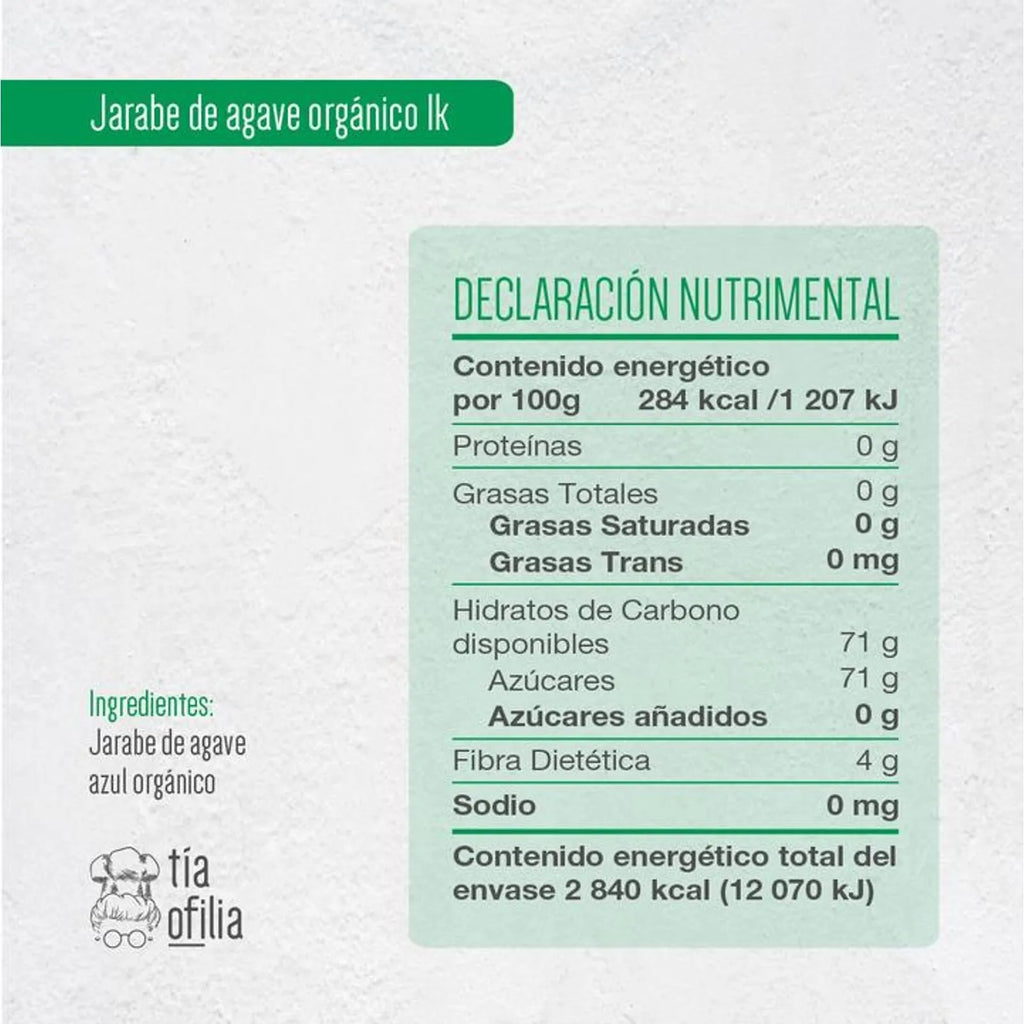 Tia Ofilia Organic Agave Syrup 2.2 lbs