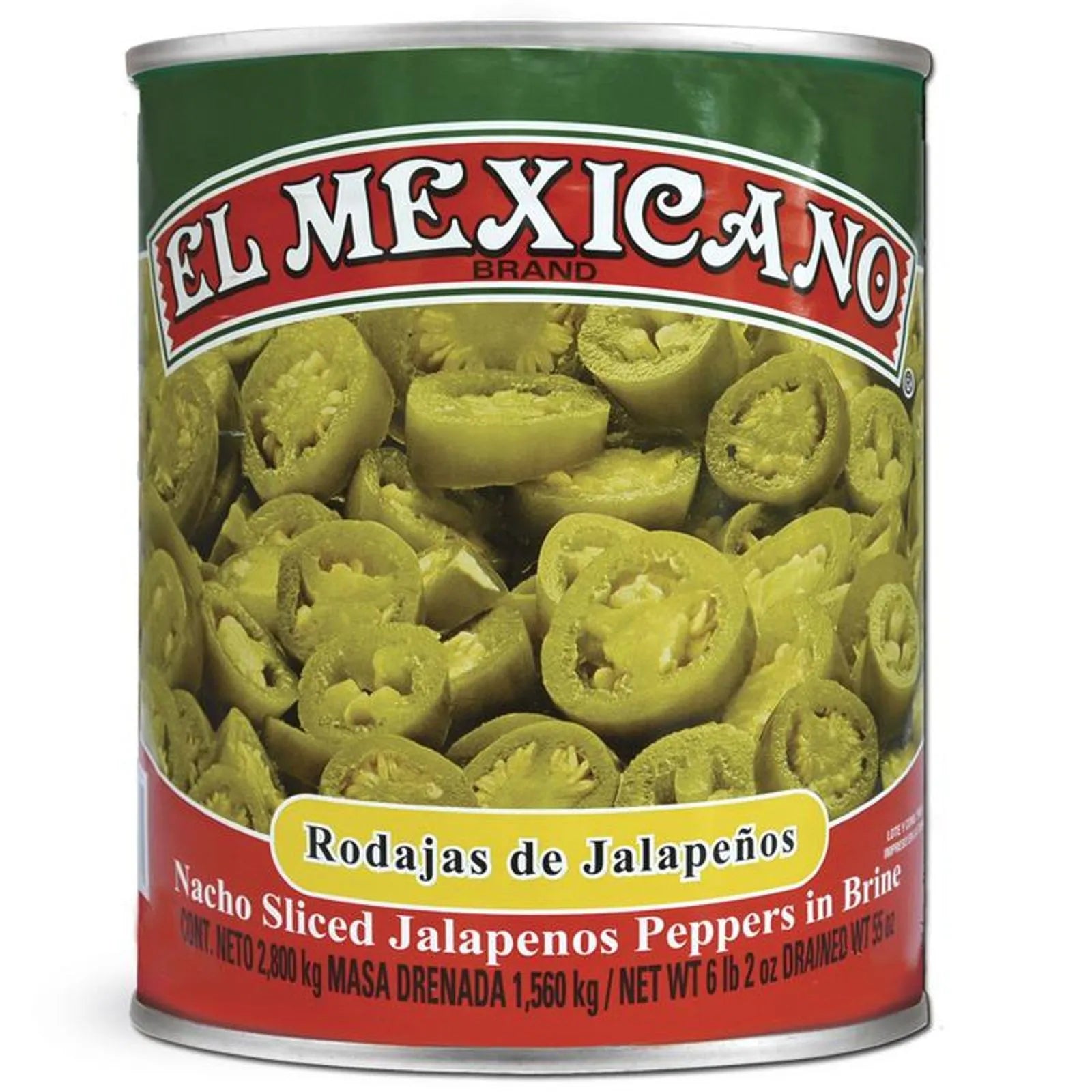 El Mexicano Sliced Jalapeño Peppers - 6.2 lbs Main image