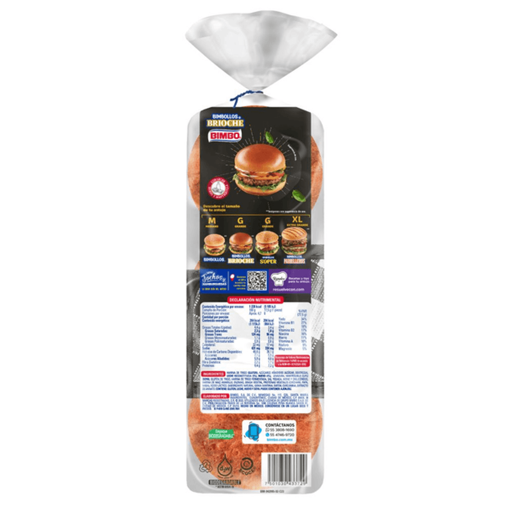 Bimbo Brioche Burger Buns 16 oz