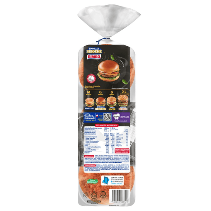 Bimbo Brioche Burger Buns 16 oz