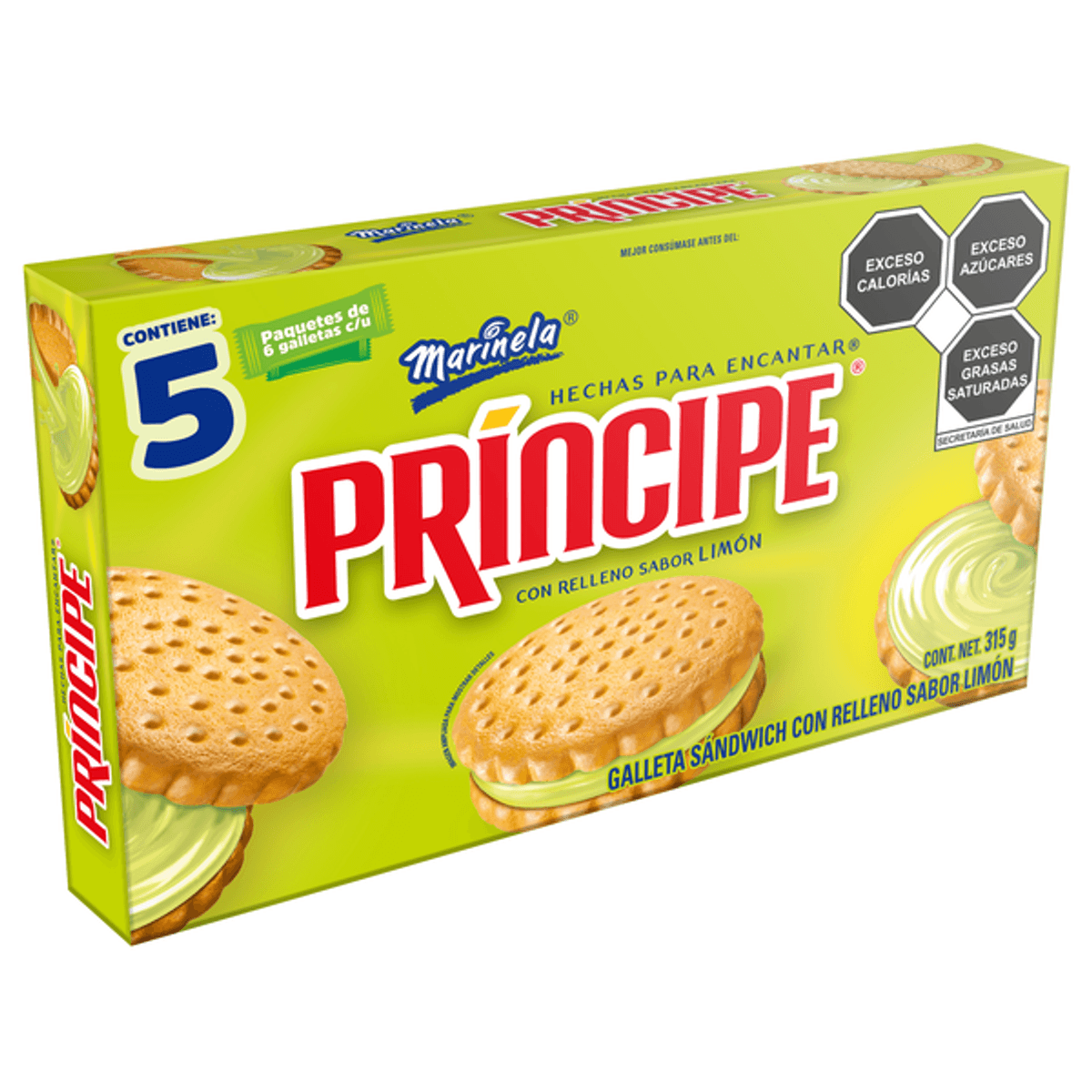 Marinela Príncipe Lemon Filled Cookies 12 oz