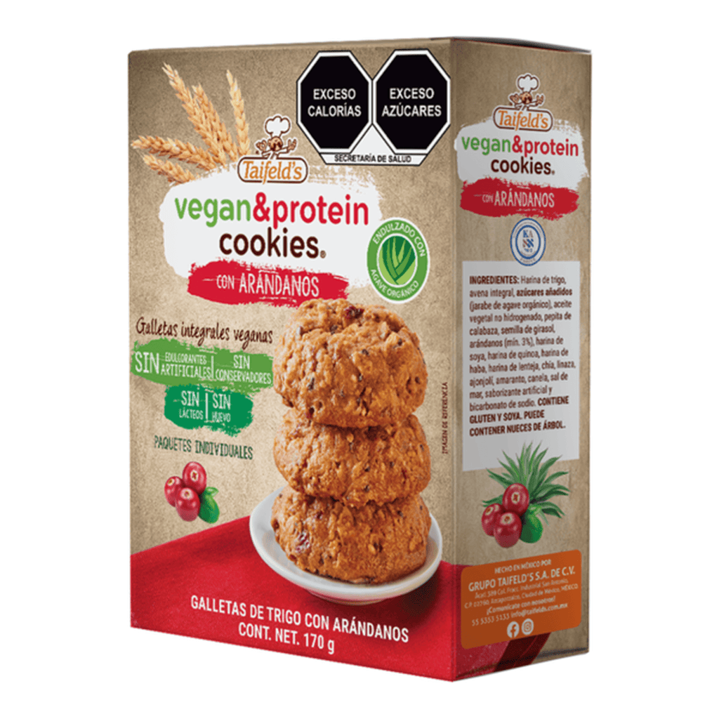 Taifeld’s Vegan Protein Cookies with Cranberries 12 Count