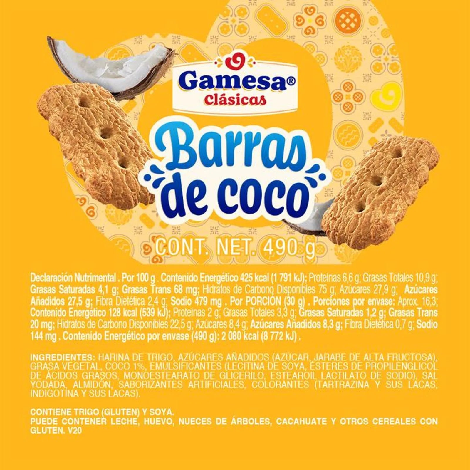 Gamesa Classic Coconut Bars - 22 oz