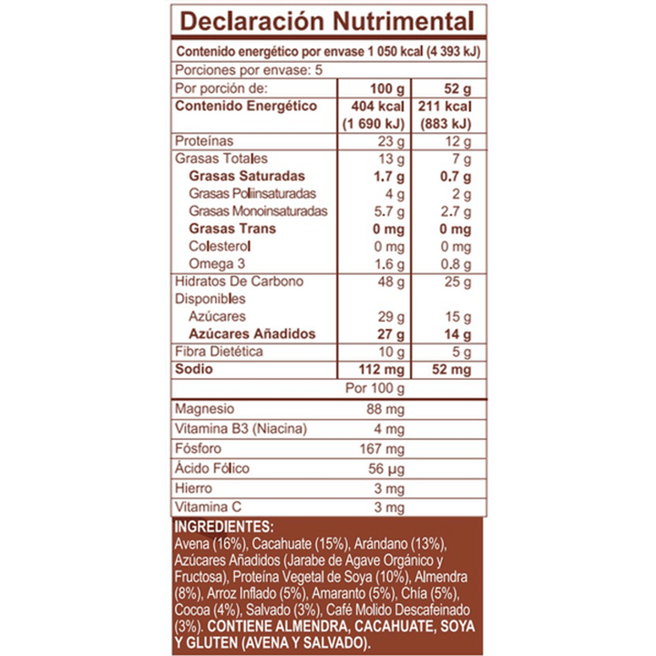 Mundo Light Multigrain Protein Bar Coffee Flavor 9 oz