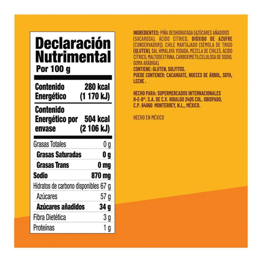 HEB Spicy Dehydrated Pineapple 1 Piece