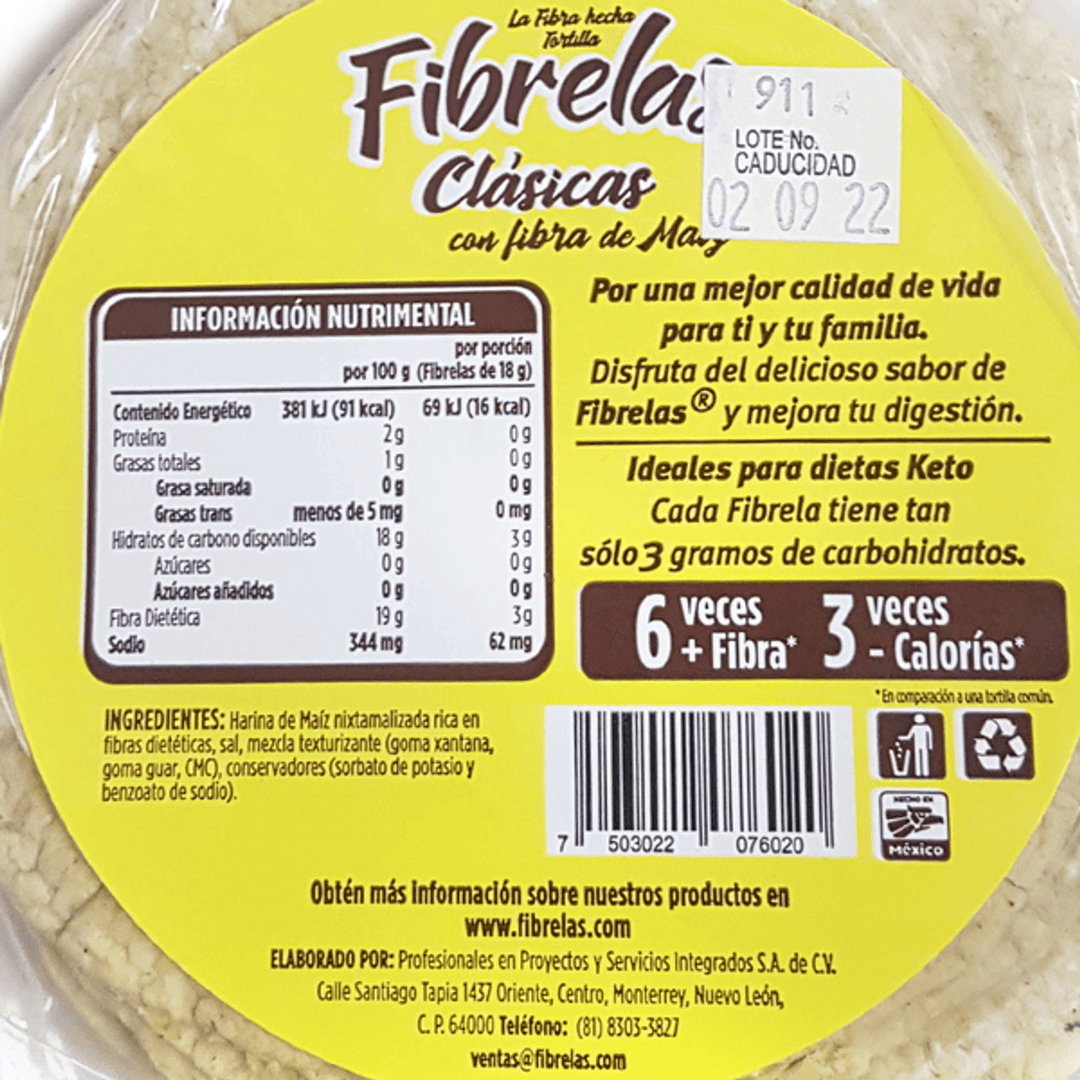 Fibrelas High Fiber Tortillas 10 oz