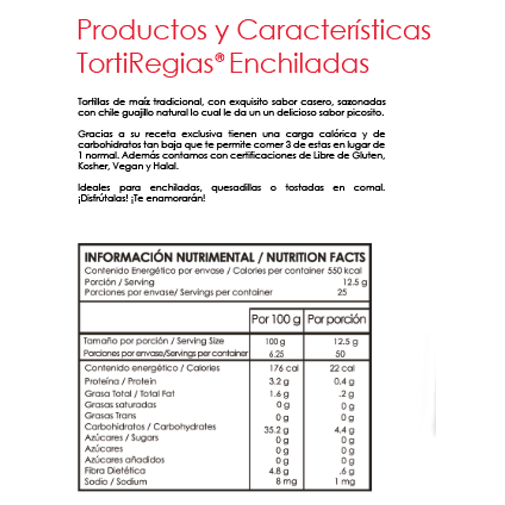 Delgaditas TortiRegias Spicy Tortillas 25 Pack