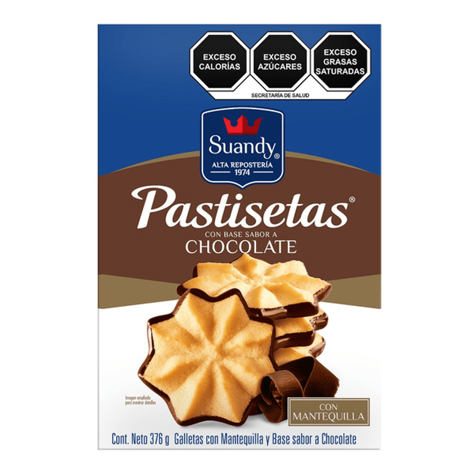 Suandy Chocolate Base Pastisetas Cookies - 13 oz Main image