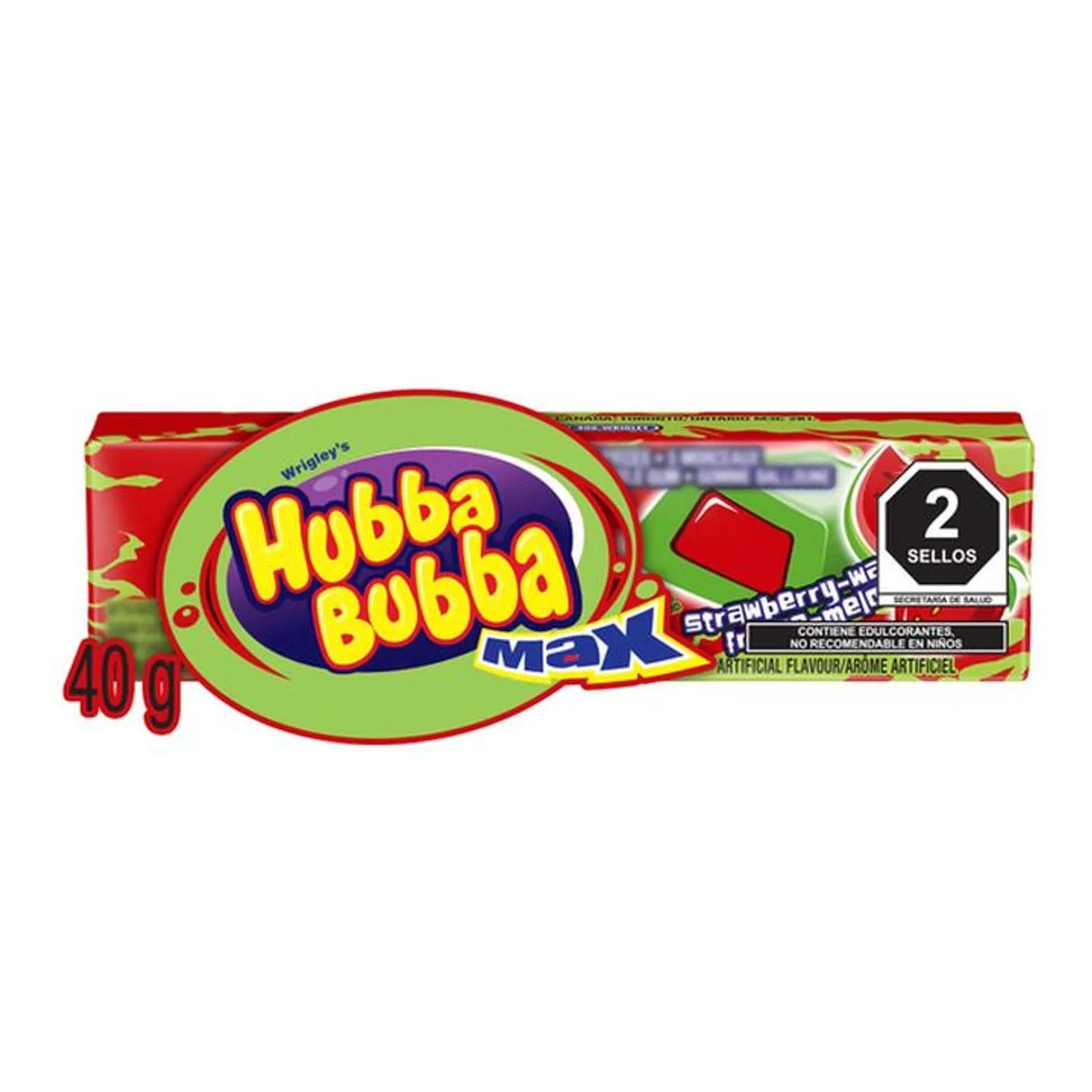 Hubba Bubba Max Strawberry Watermelon Gum 5 Count 2 oz