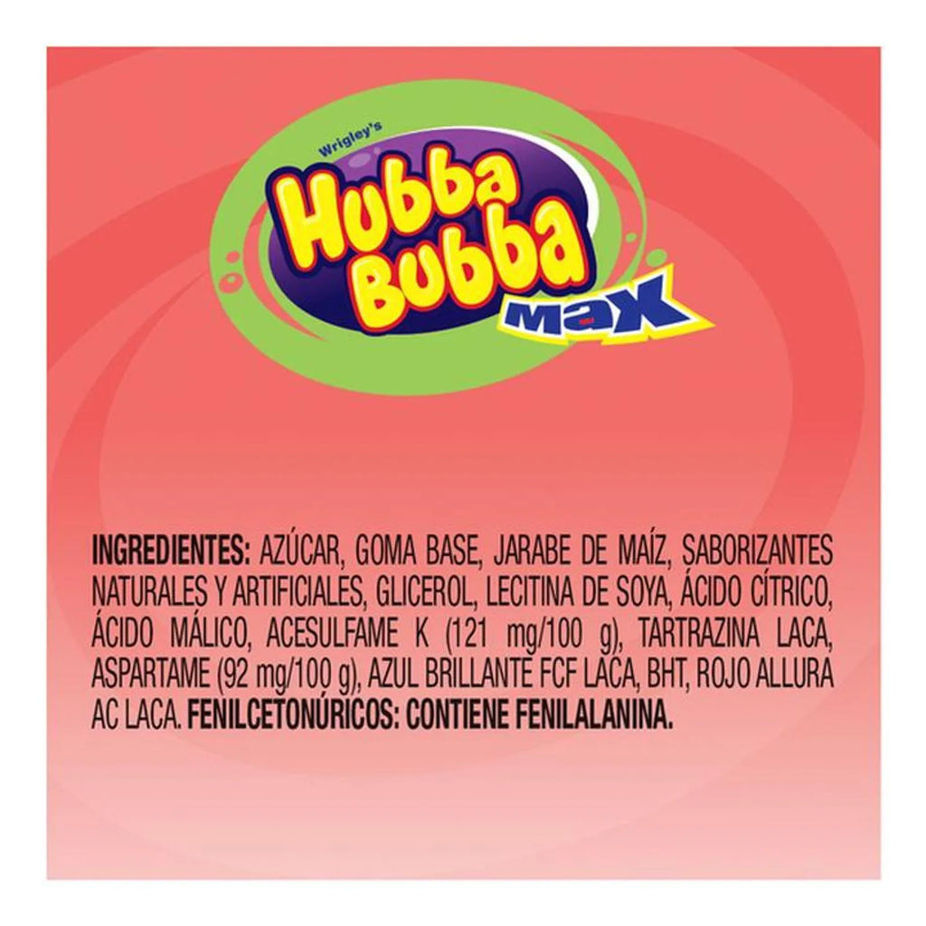 Hubba Bubba Max Strawberry Watermelon Gum 5 Count 2 oz