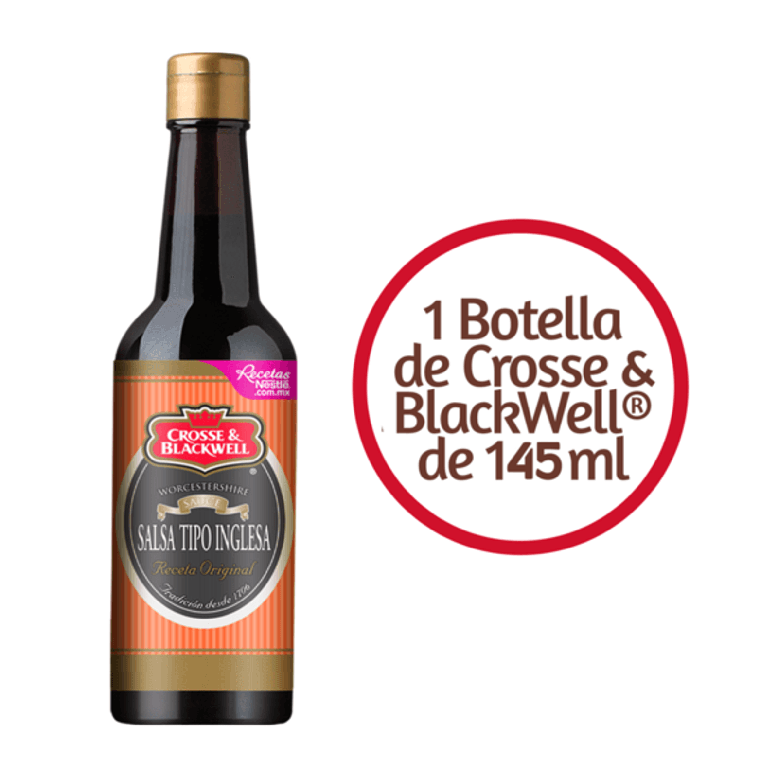 CROSSE & BLACKWELL - Salsa Tipo Inglesa - Worcestershire Sauce 145 ml CROSSE & BLACKWELL - Salsa Tipo Inglesa - Worcestershire Sauce 145 ml