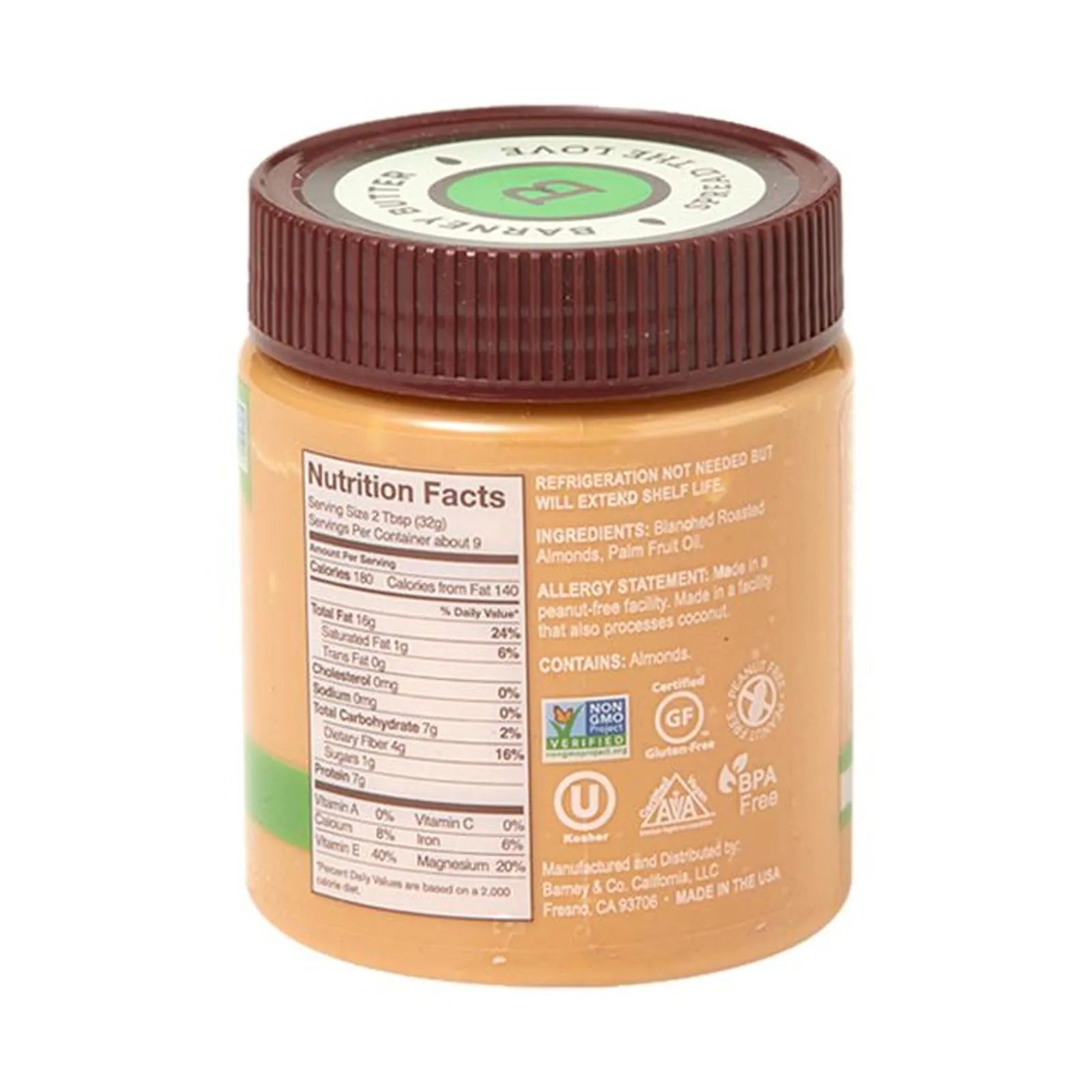 Barney Crunchy Almond Cream Sugar-Free 10 oz Secondary image
