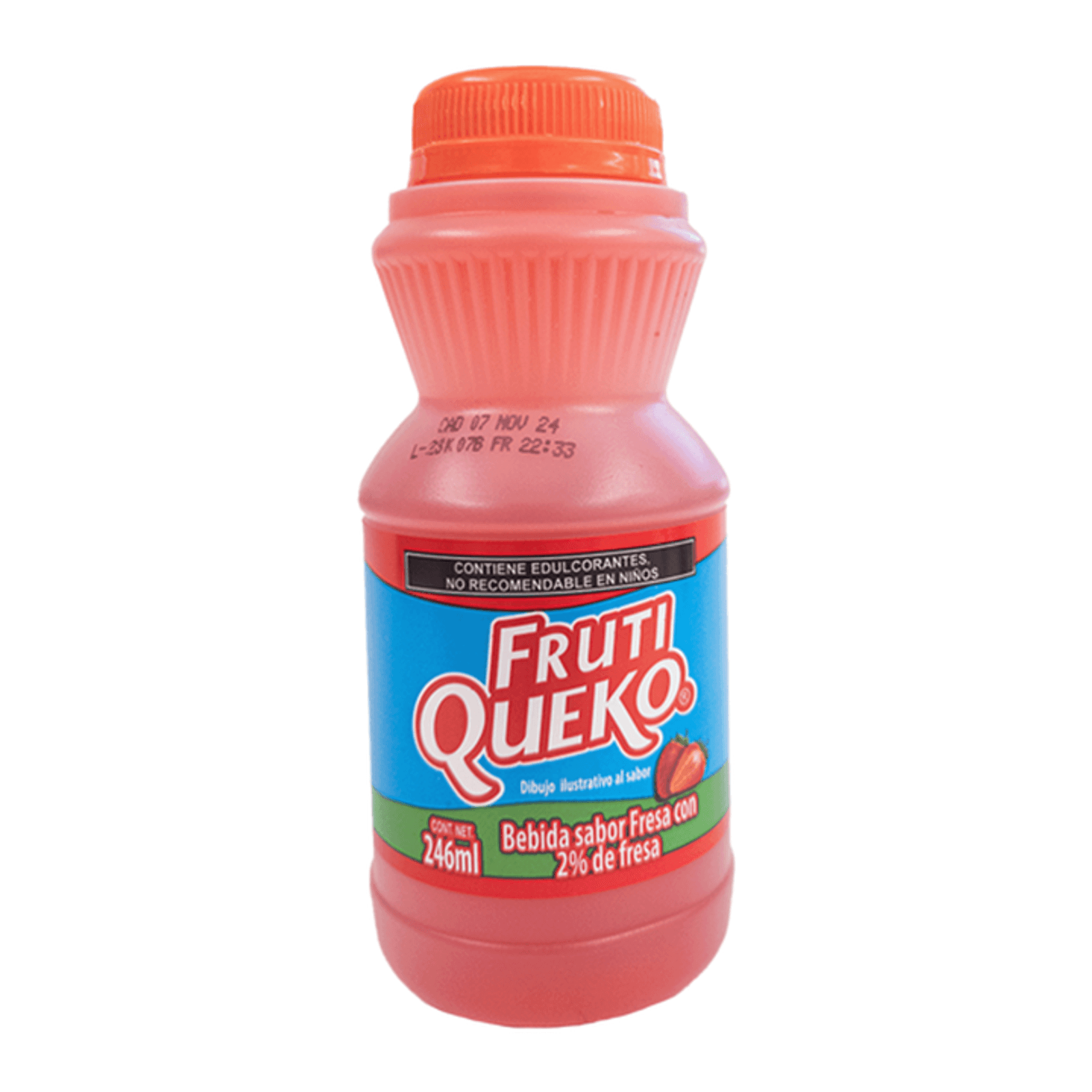 Frutiqueko Strawberry Natural Flavored Drink 8 oz