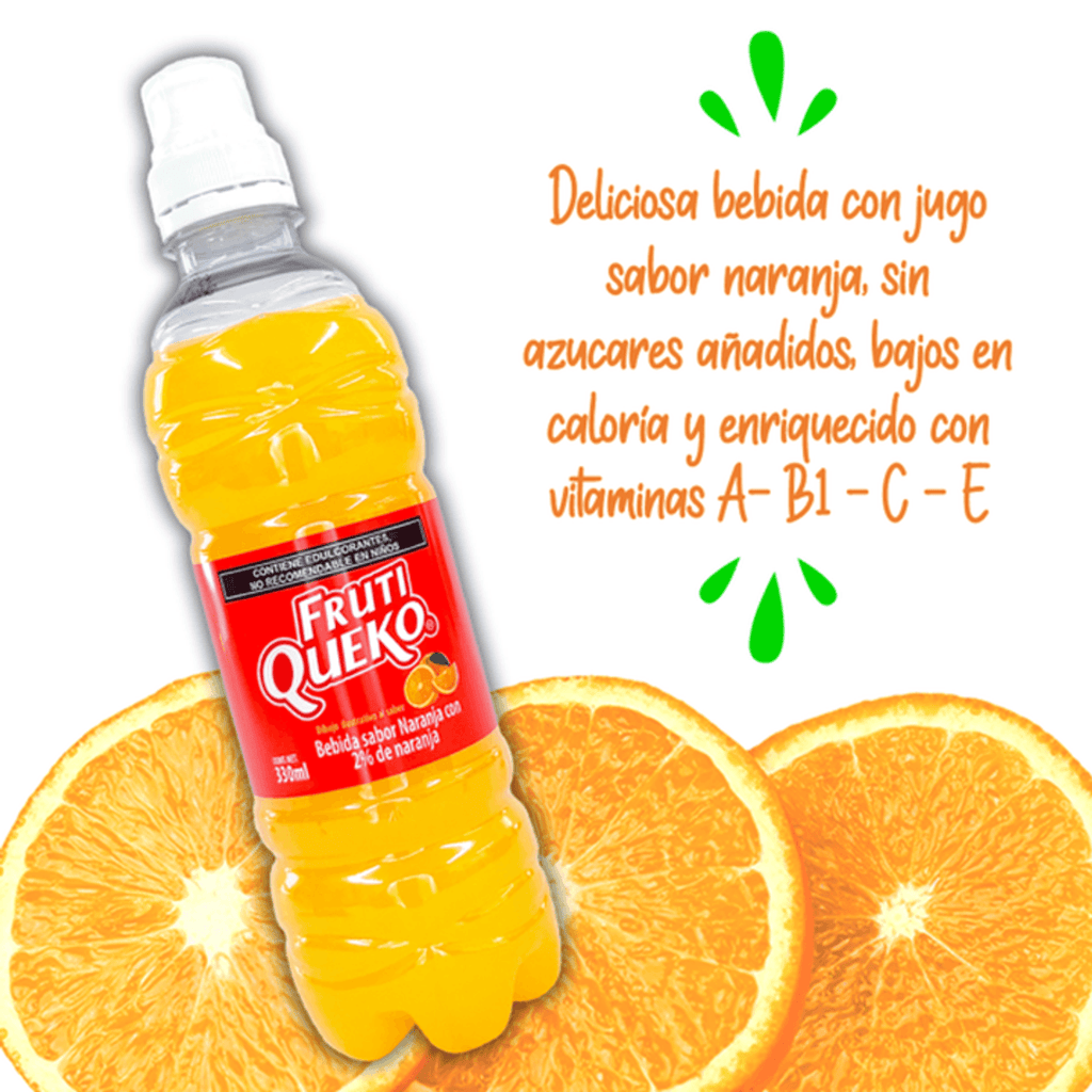 Frutiqueko  Orange Flavored Drink 11 oz