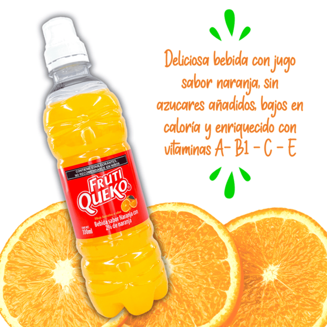 Frutiqueko  Orange Flavored Drink 11 oz