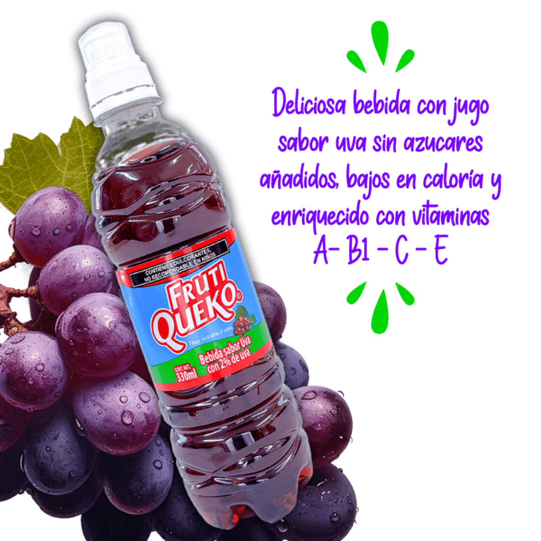 Frutiqueko  Grape Natural Flavored Drink 11 oz