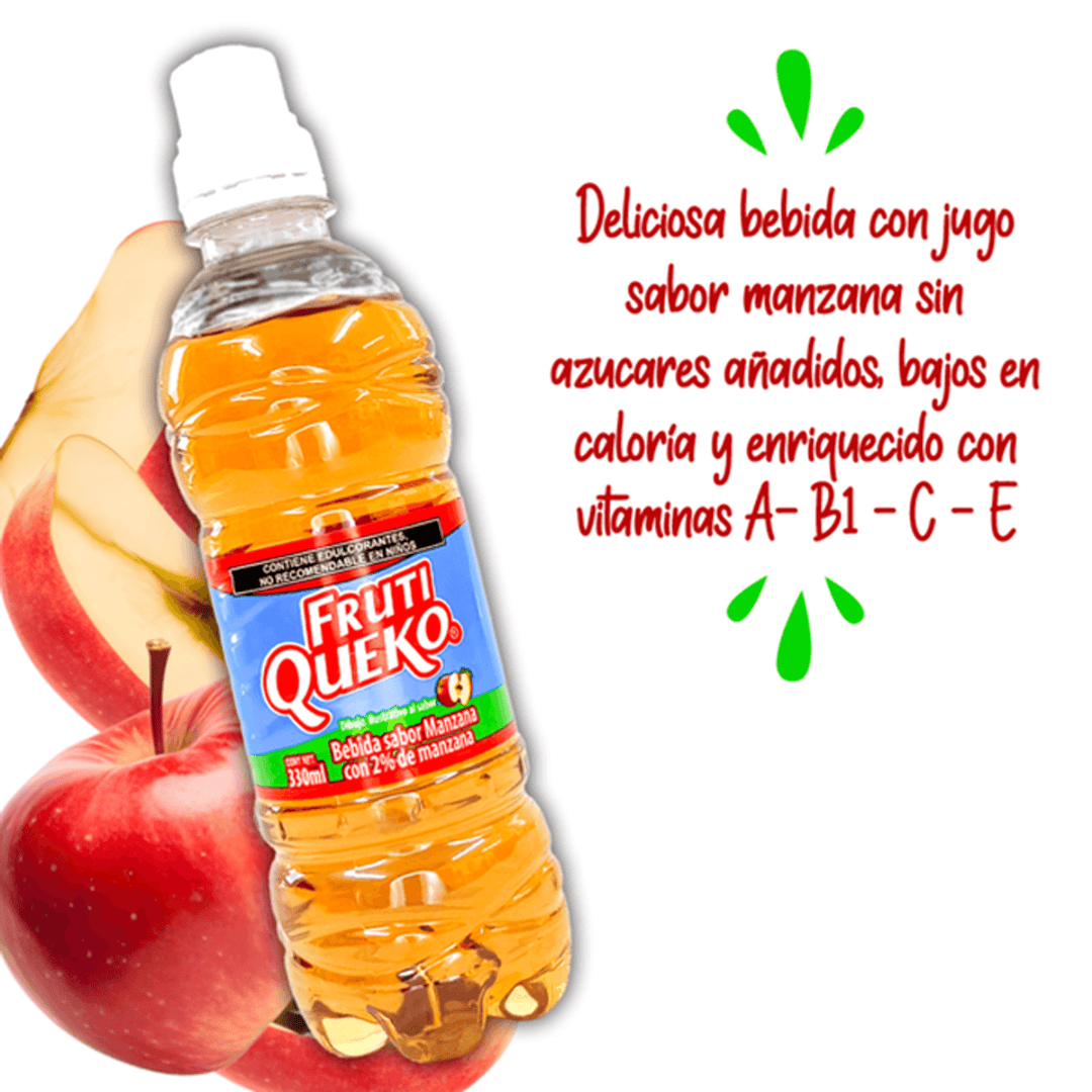 Frutiqueko Apple Natural Flavored Drink 11 oz