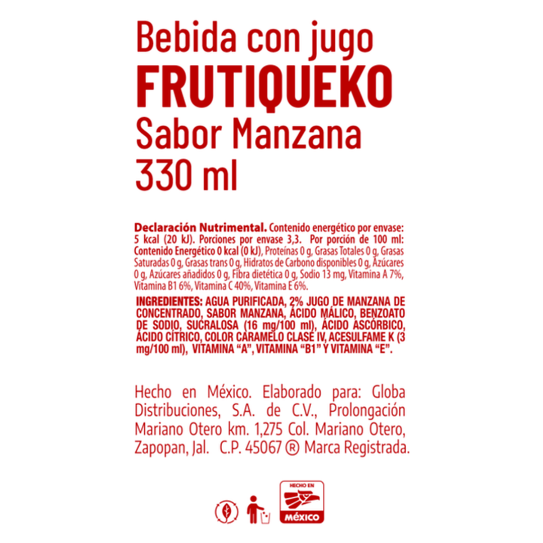 Frutiqueko Apple Natural Flavored Drink 11 oz