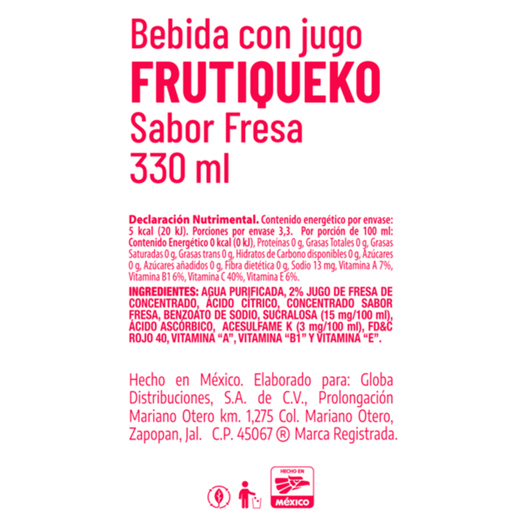 Frutiqueko Strawberry Natural Flavored Drink 11 oz