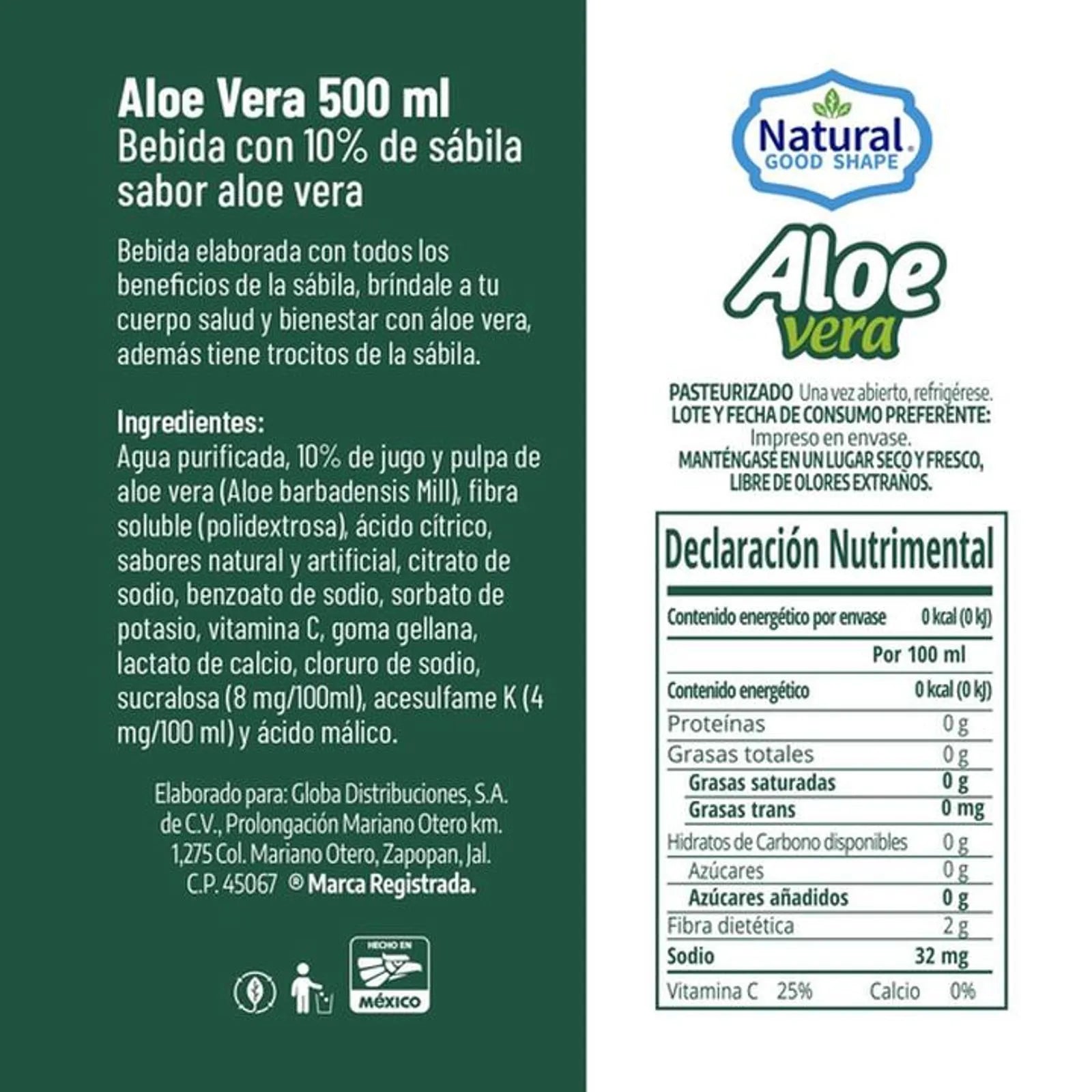 Natural Good Shape Aloe Vera Drink 17 oz