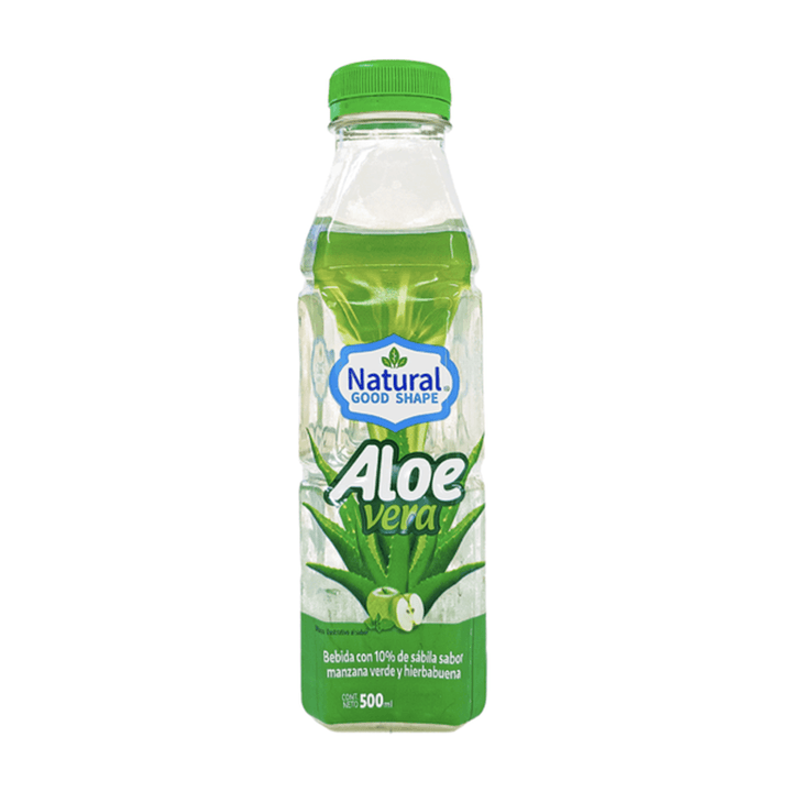 Natural Good Shape Green Apple Flavor Aloe Vera Drink 17 oz