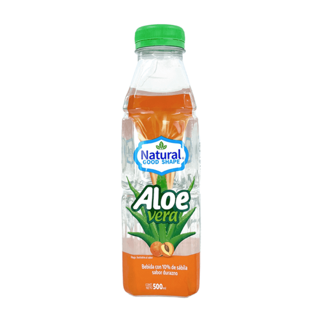 Natural Good Shape Peach Flavor Aloe Vera Drink 17 oz