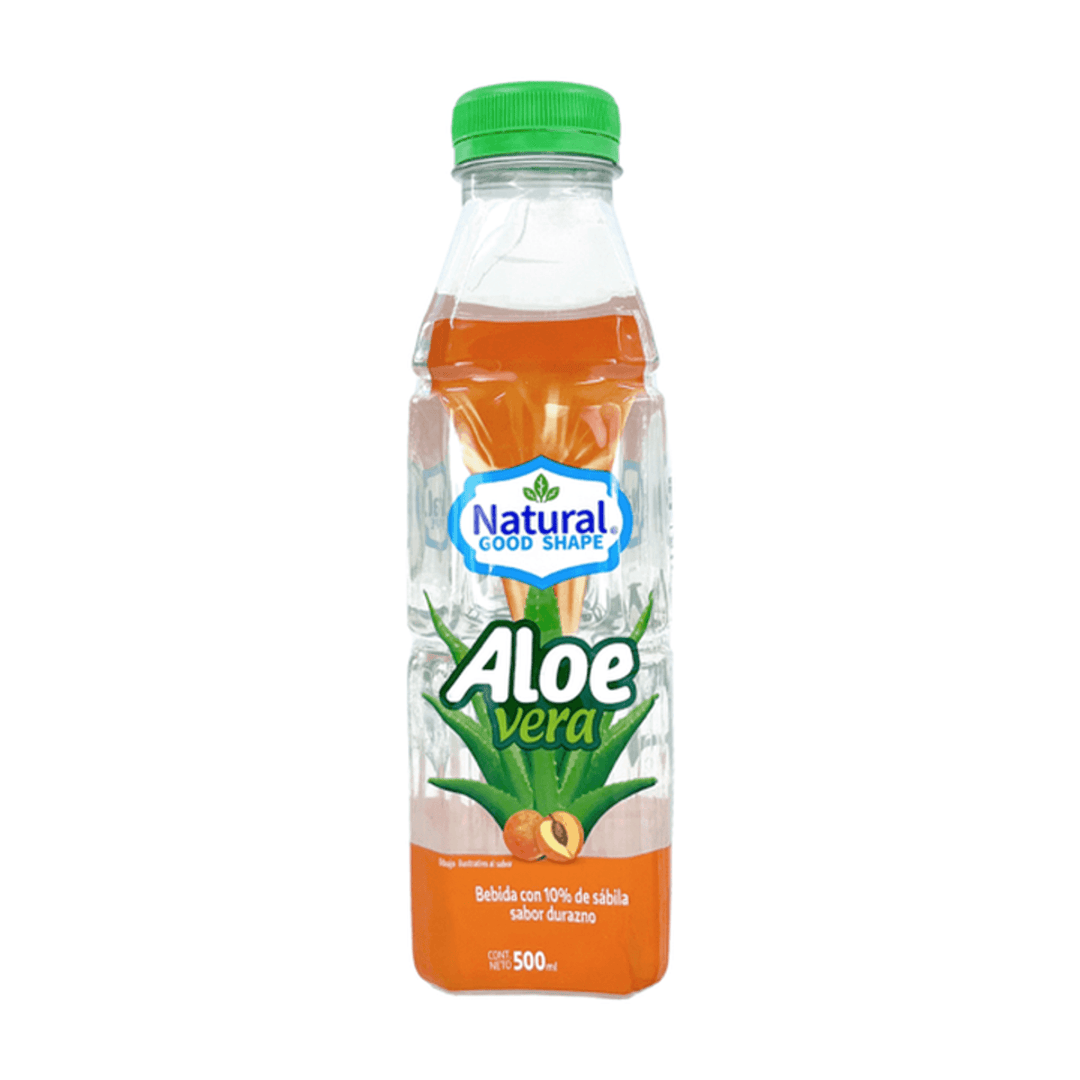 Natural Good Shape Peach Flavor Aloe Vera Drink 17 oz