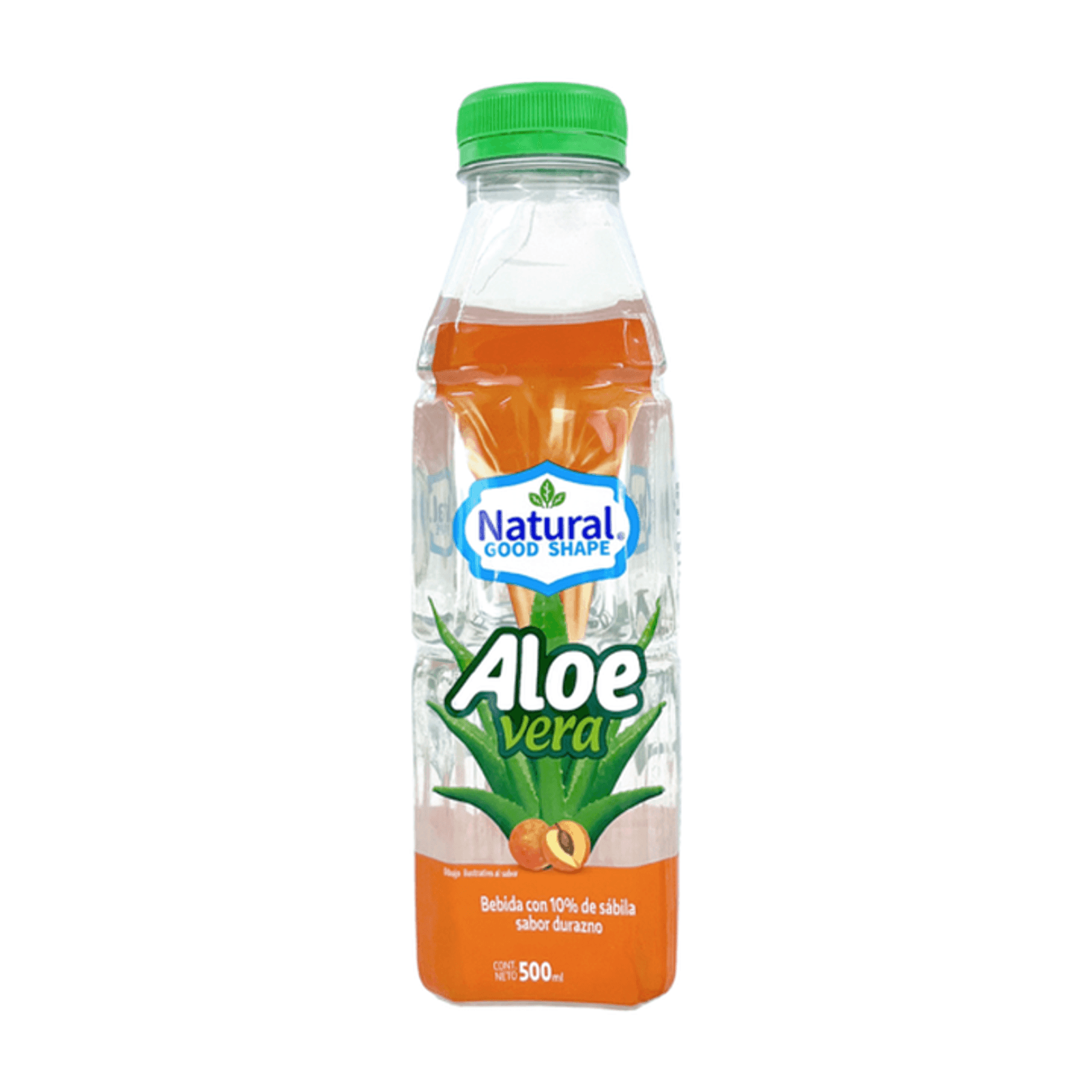 Natural Good Shape Peach Flavor Aloe Vera Drink 17 oz