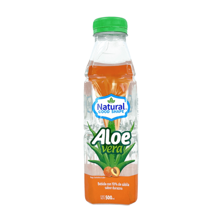 Natural Good Shape Peach Flavor Aloe Vera Drink 17 oz