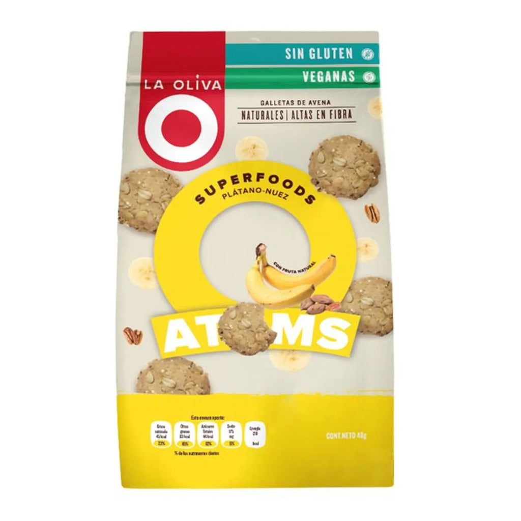 La Oliva Oatmeal Banana and Pecan Cookies 2 oz