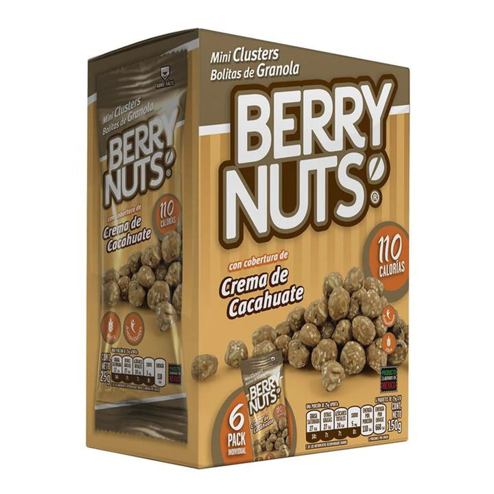 Berry Nuts Peanut Butter Flavor Granola Balls 6 Pack 5 oz
