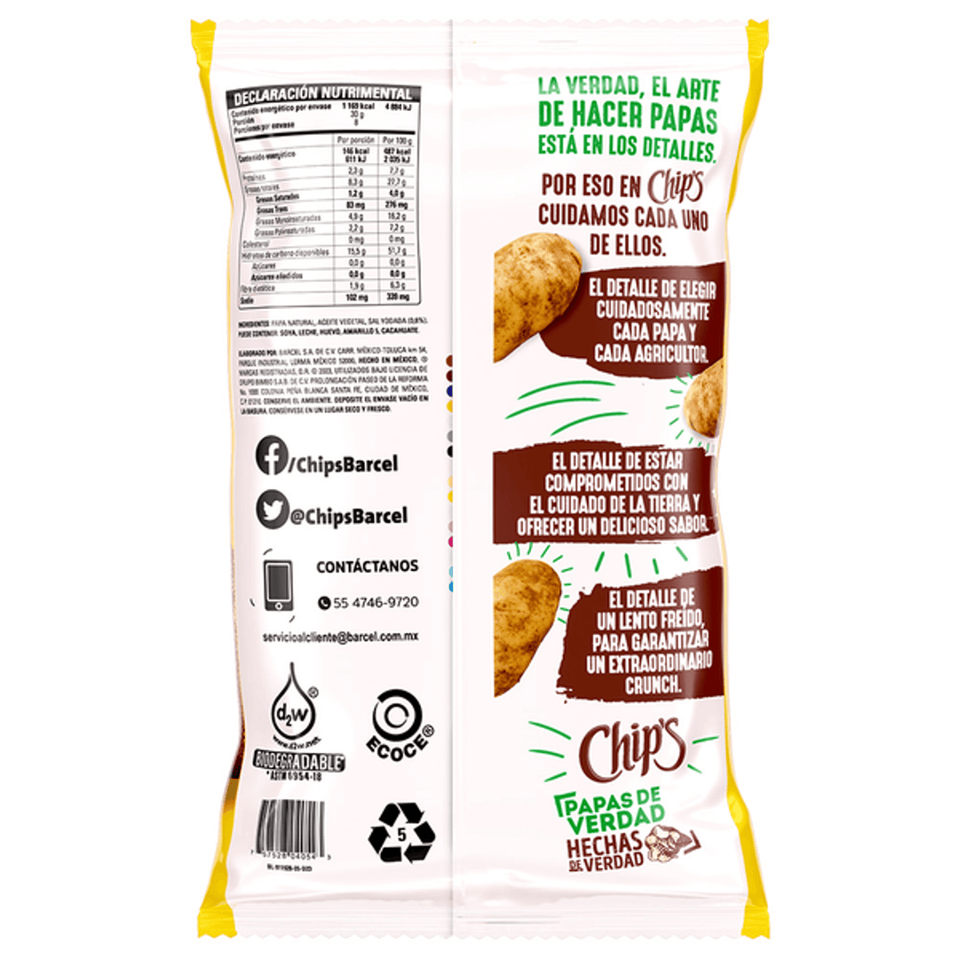 Barcel Chip'S Salted Potato Chips 8 oz