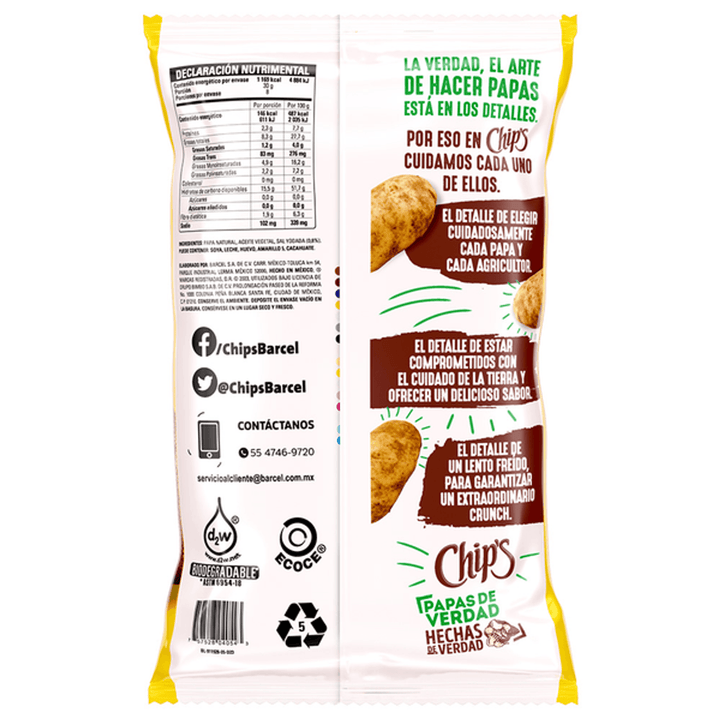 Barcel Chip'S Salted Potato Chips 8 oz