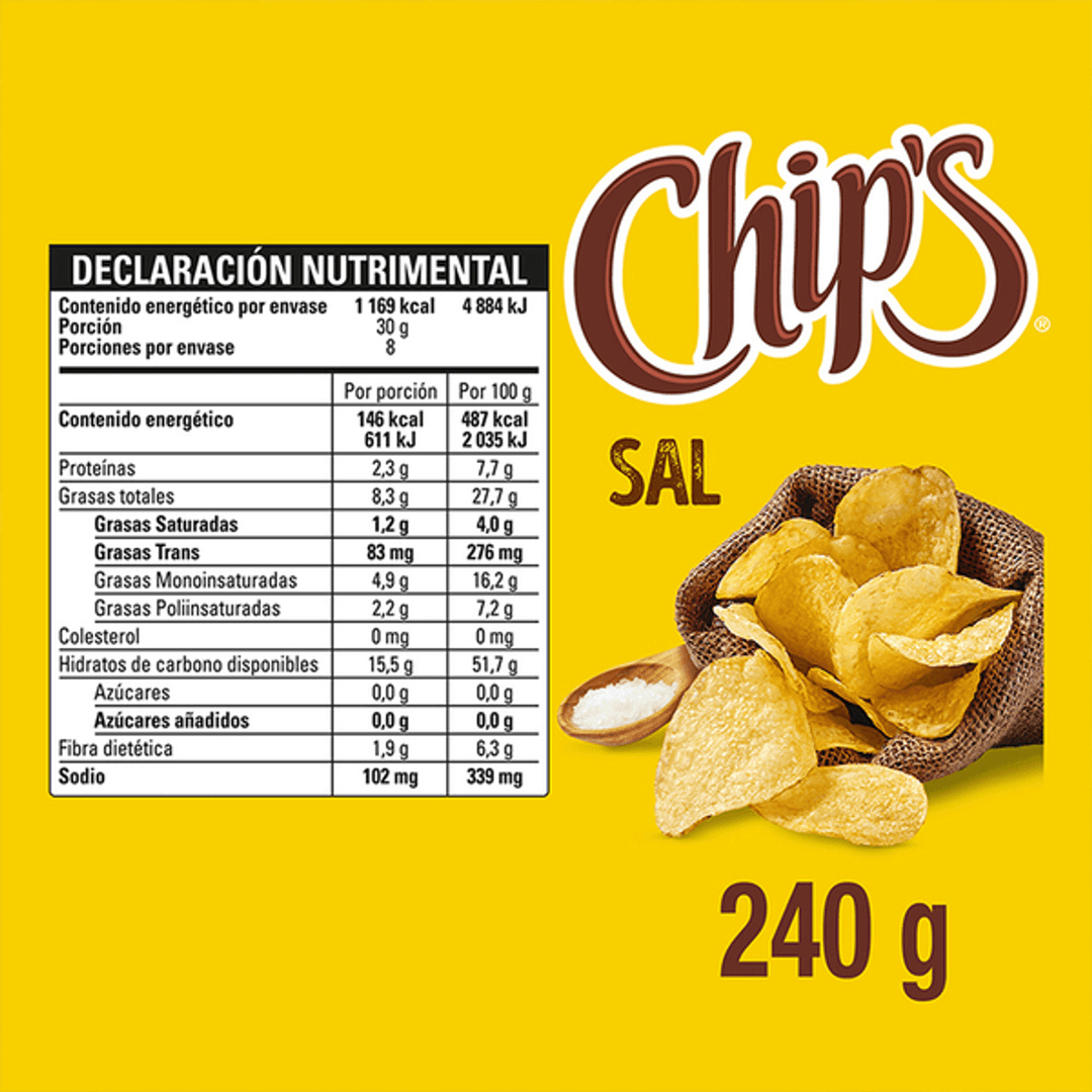 Barcel Chip'S Salted Potato Chips 8 oz