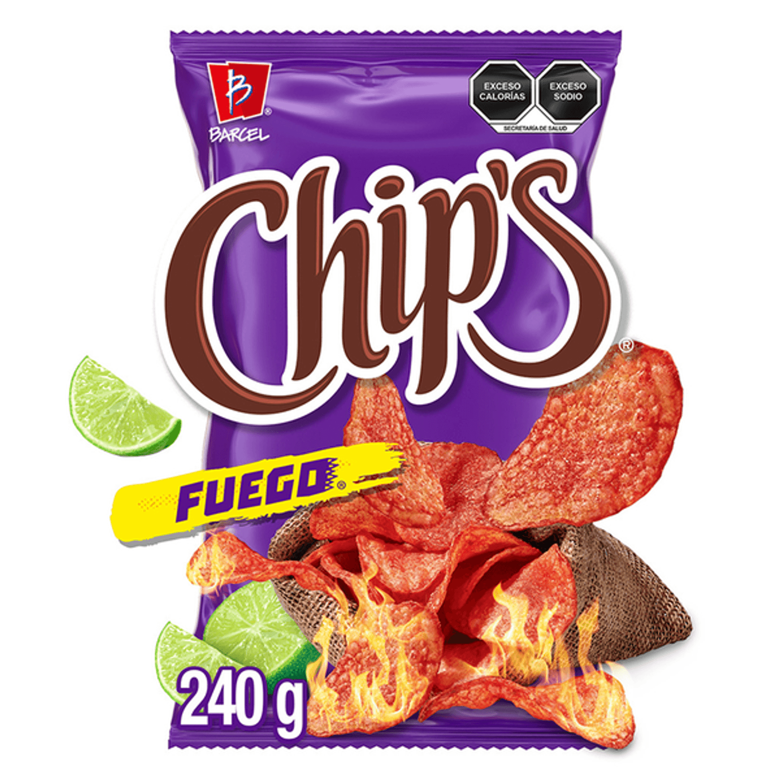 Barcel Fuego Chili Lime Potato Chips 8 oz Main image