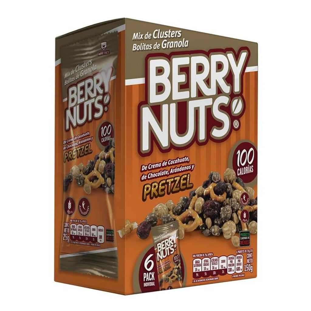 Berry Nuts Pretzel Mix Granola Balls 6 Pack 5 oz