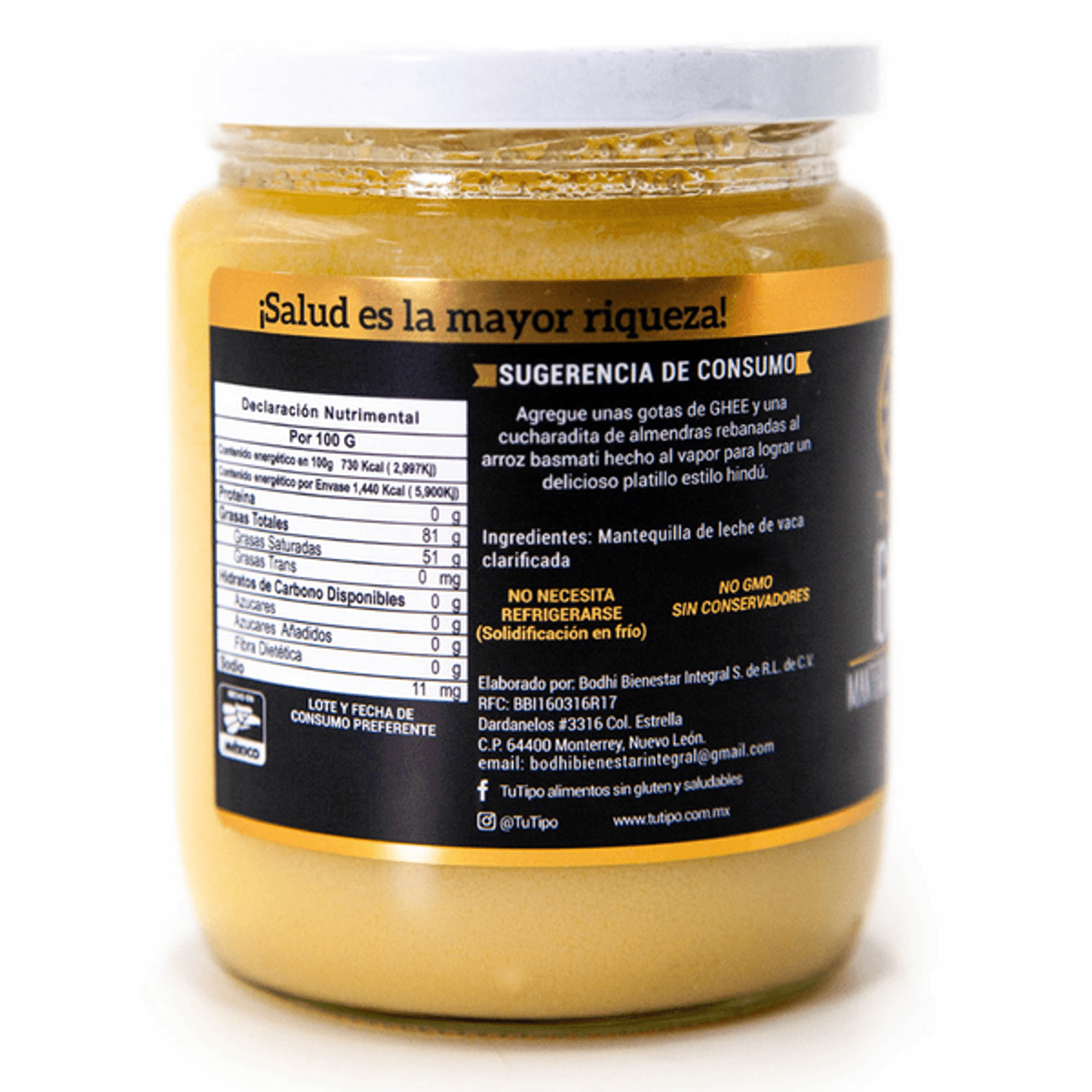 Tu Tipo Natural Ghee HDC - 14 oz Secondary image