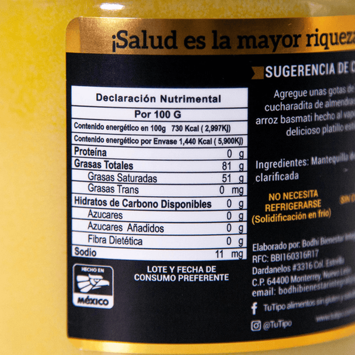 Tu Tipo Natural Ghee HDC - 14 oz