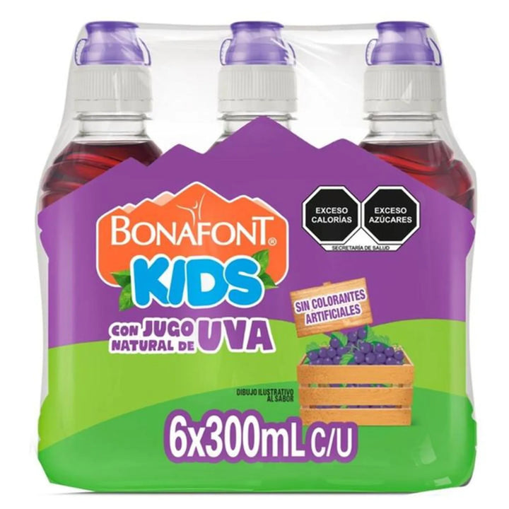 Bonafont Kids Grape Juice Water 10 oz 6 Pack