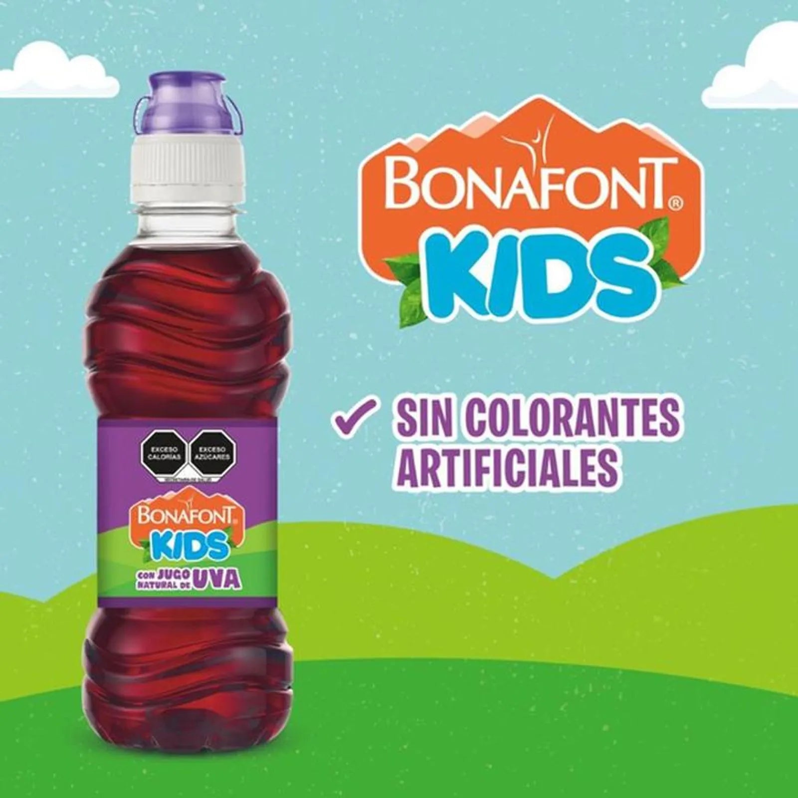Bonafont Kids Grape Juice Water 10 oz 6 Pack