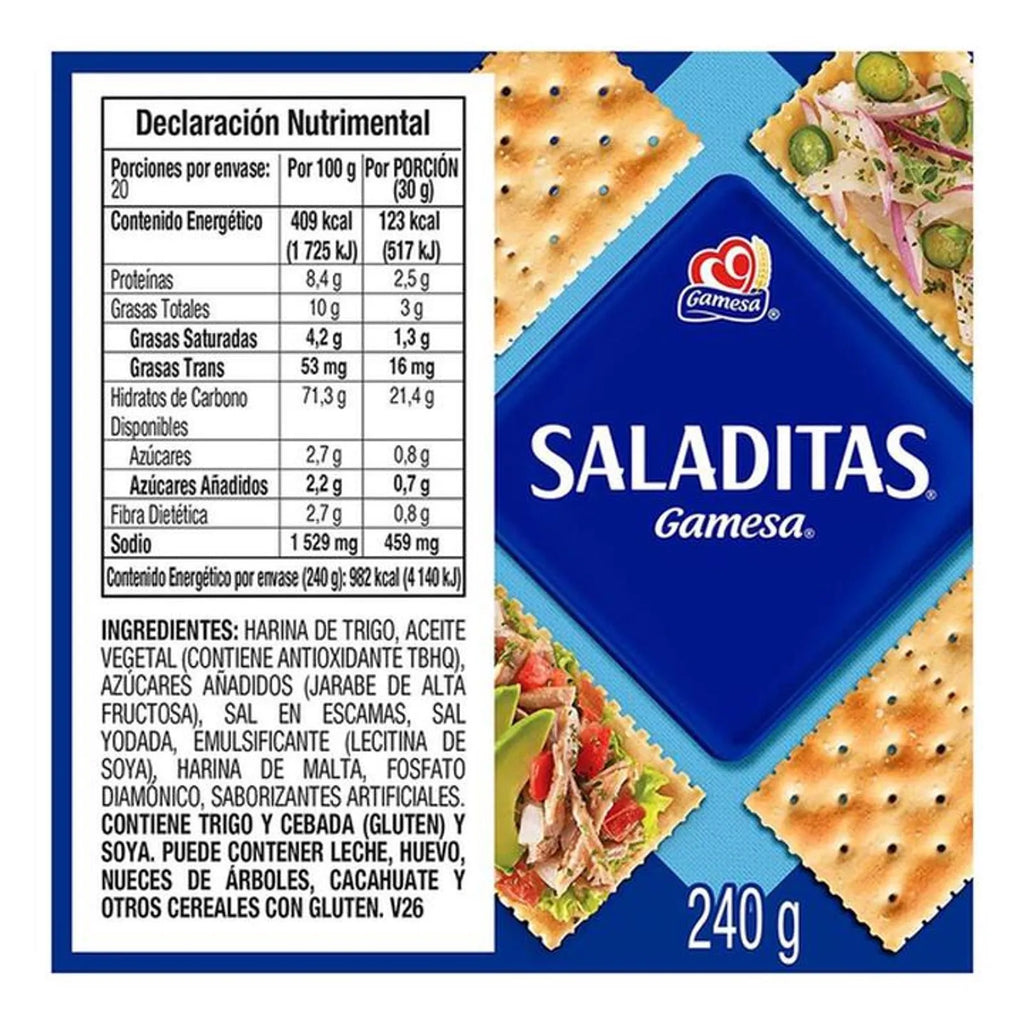 Gamesa Saladitas Classic Crackers Snack Packs 20 Count 9 oz