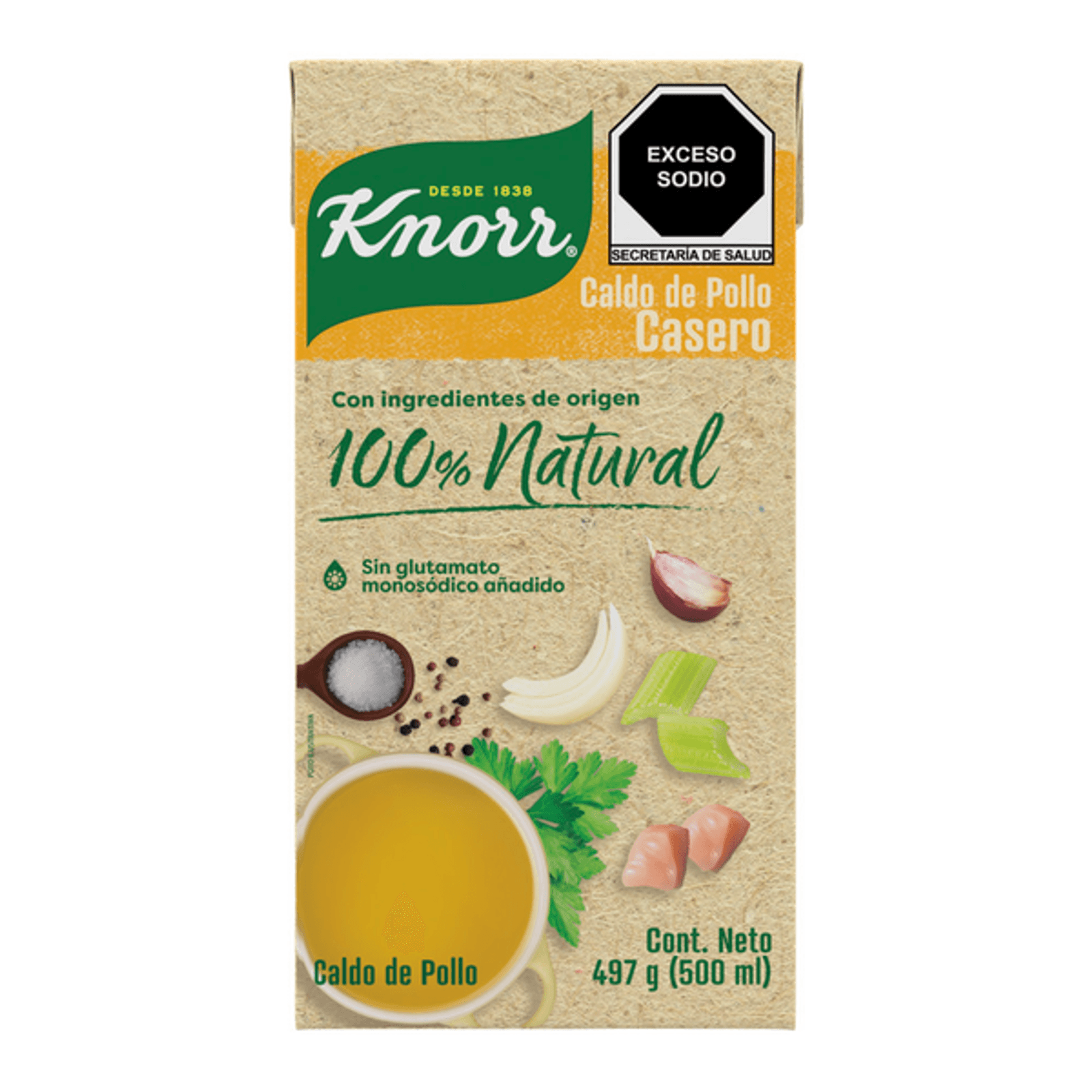 Knorr 100% Natural Chicken Broth 17 oz Main image