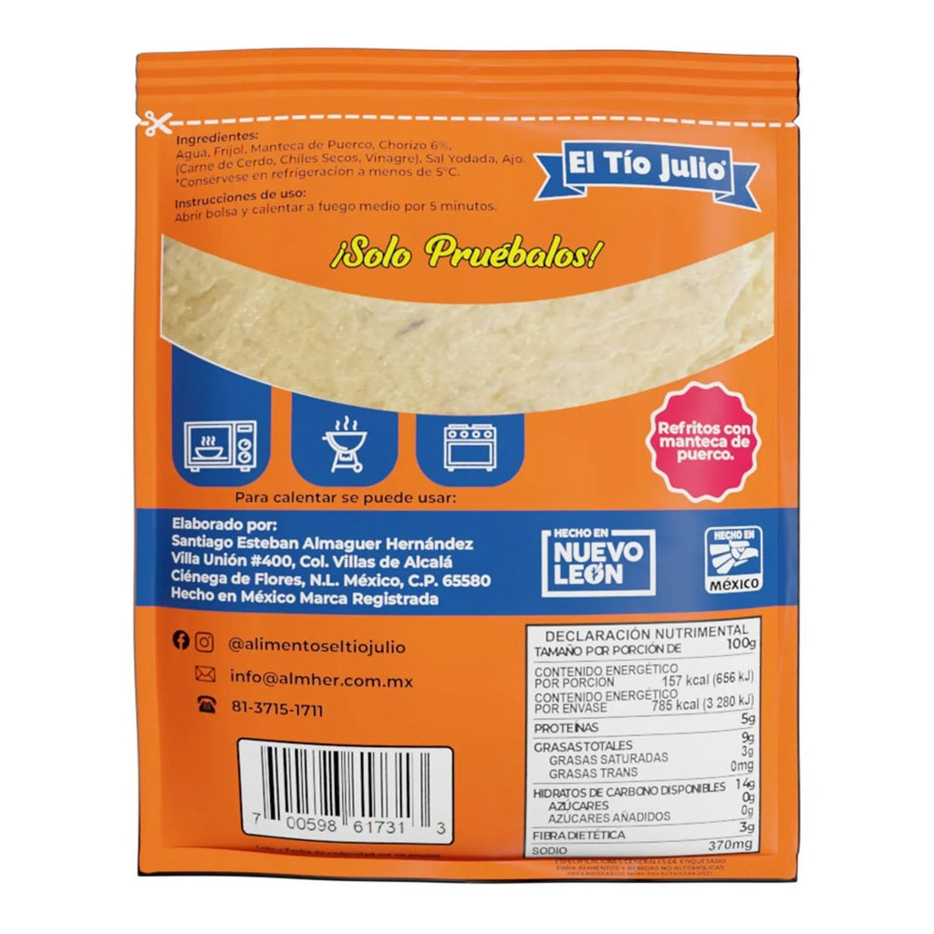 El Tío Julio Beans with Chorizo – 18 oz
