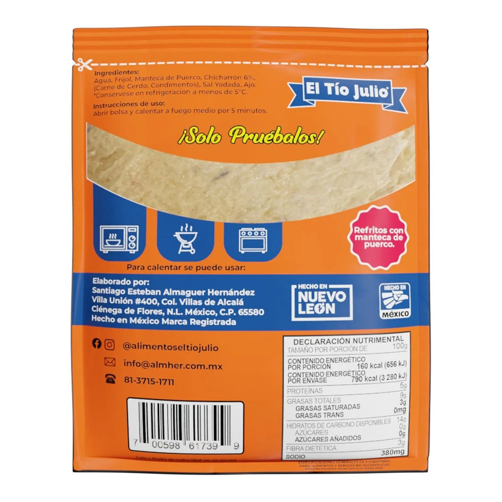 El Tío Julio Beans with Pork Cracklings – 18 oz