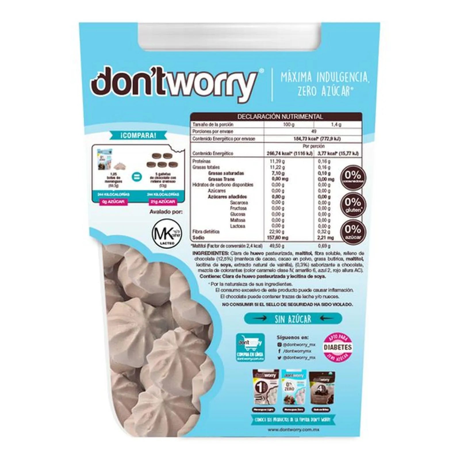 Dont Worry Diabetic-Friendly Meringues Sugar-Free 2 oz