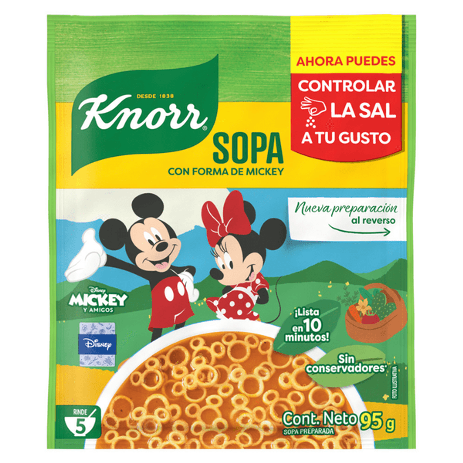Knorr Mickey Mouse Shape Vermicelli Soup - 3 oz Main image